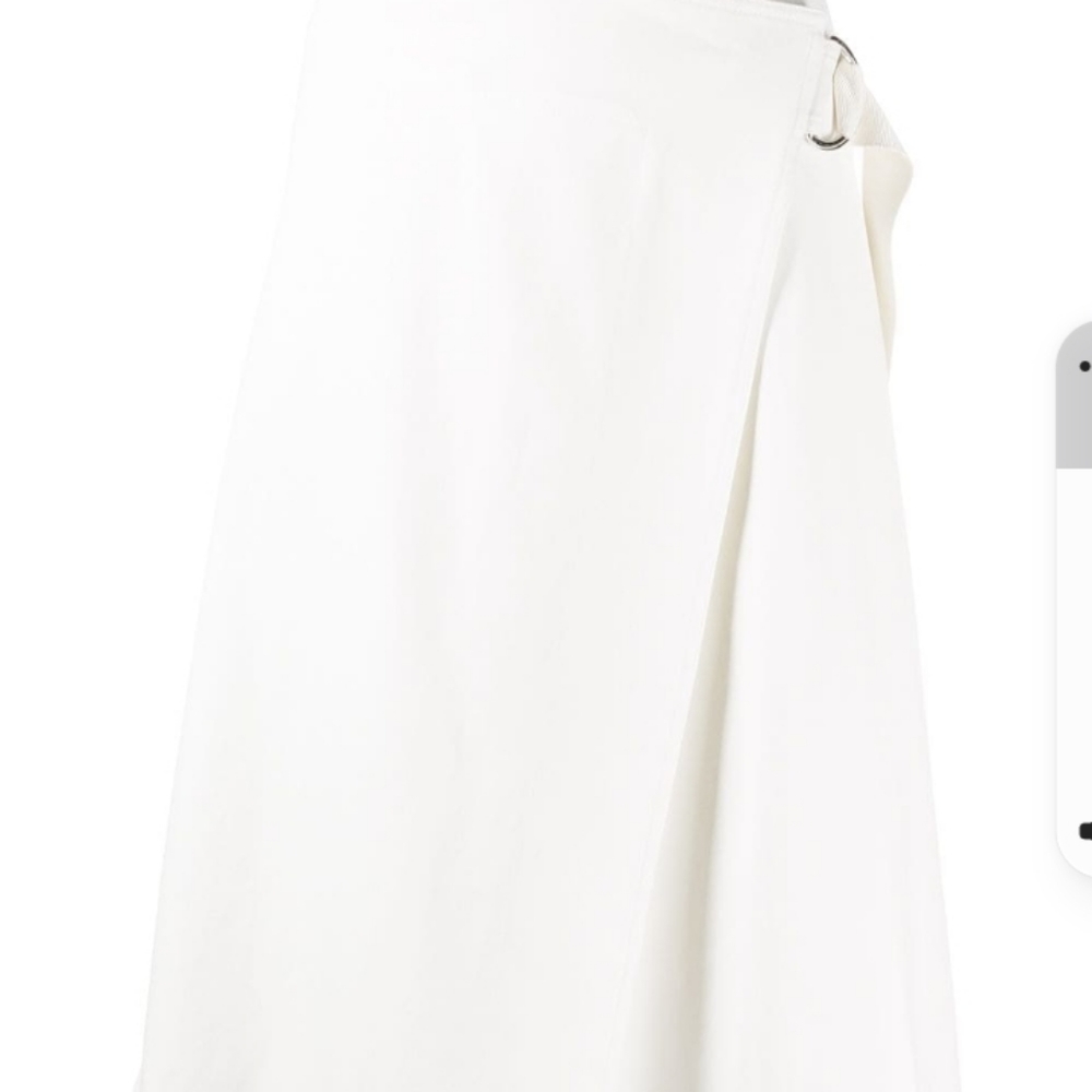 Moncler wrap cotton midi skirt  Sz 42 - Picture 3 of 12